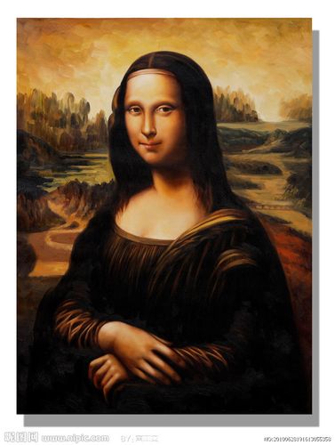 蒙娜丽莎的微笑油画设计图__绘画书法_文化艺术_设计