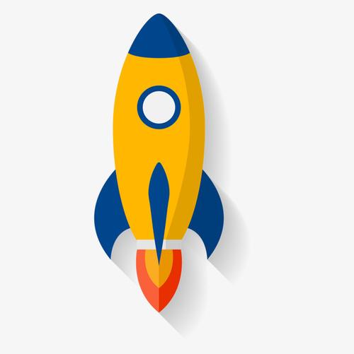 卡通小火箭矢量图下载