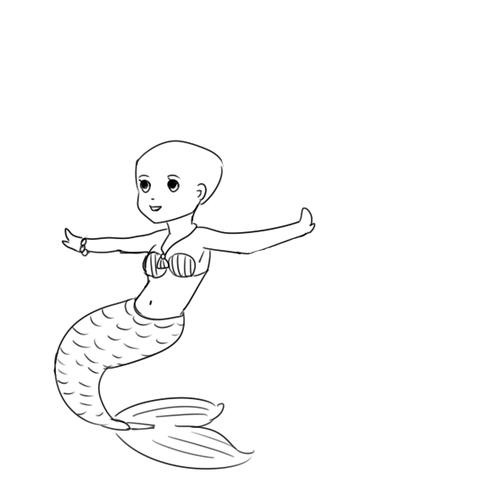 小美人鱼步骤2小美人鱼步骤1小美人鱼的简笔画步骤如下:小美人鱼的简