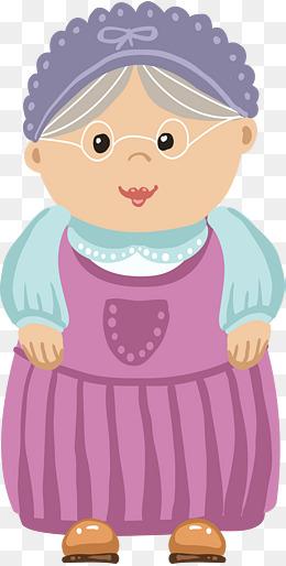 老奶奶插画图片大全