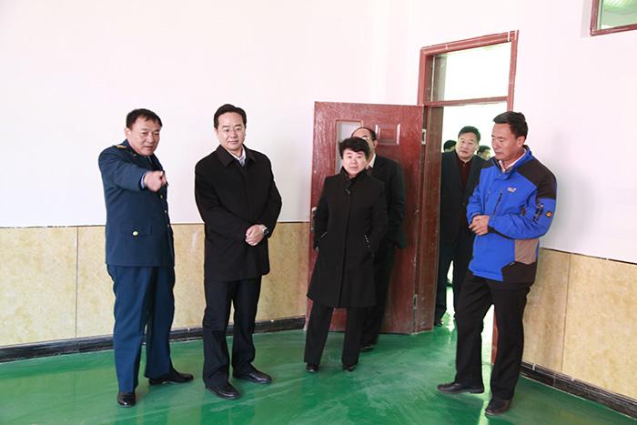 空十一师政委,四平市副市长,四平市教育局局长一行来校参观