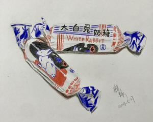 彩铅大白兔奶糖