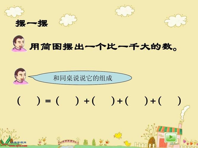 年级数学下册课件 万以内数的认识与表达,大数读写ppt 摆一摆 用简图