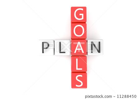 插图素材: goals plan crossword
