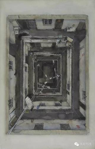 《城中村系列之筒子楼》71x111.7cm