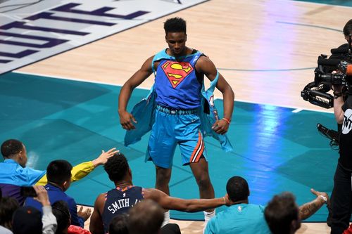 hamidou diallo 飞越 shaquille o"neal 单臂挂框勇夺扣篮大赛冠军