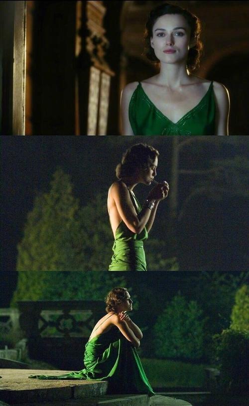 怎么少得了《赎罪》里凯拉·奈特利的一袭绿裙,真的太美了