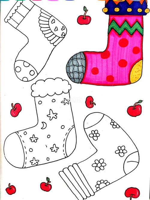 袜子 创意儿童画 简笔画 卡通 装饰画_儿童画_袜子_卡通_装饰画_简笔