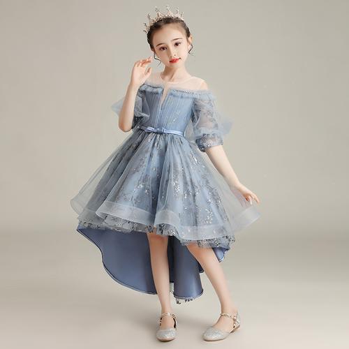 女童洋气公主裙蓬蓬纱儿童模特走秀晚礼服小女孩高端