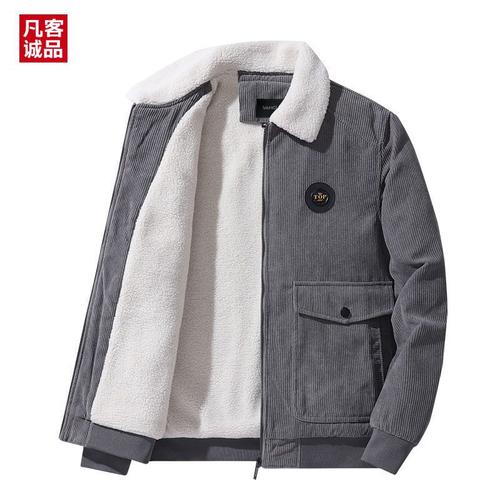 vancl凡客诚品灯芯绒外套男冬装加绒加厚男士夹克保暖棉袄棉服男视频