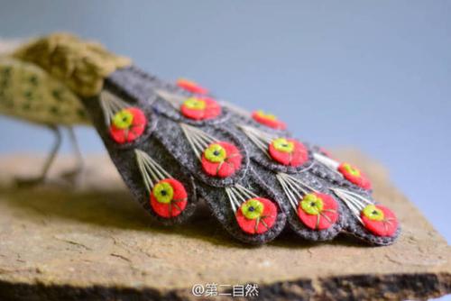 不织布,立体,孔雀