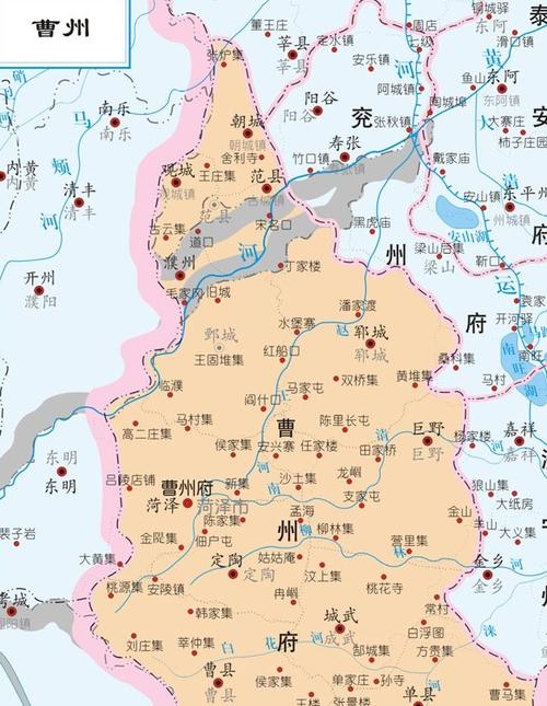 明朝时期,兖州府辖四州二十三县,现分属哪些地市?