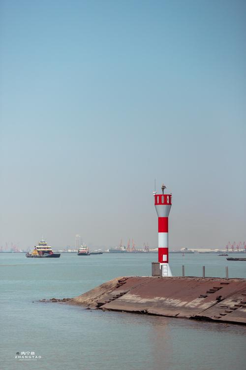 常熟浒浦汽渡长江灯塔