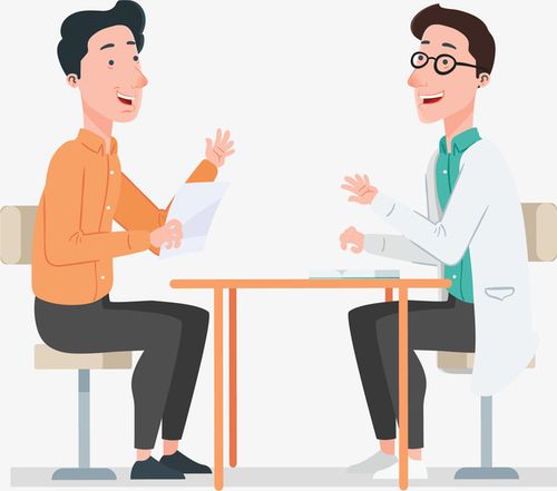 进行面诊咨询的病人免抠素材免费下载_觅元素51yuansu.com