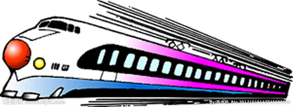卡通火车 矢量车辆 火车 和谐号