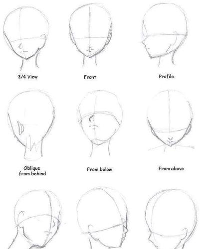 初学者怎么画好动漫人物的头部动漫绘画之头部含五官的绘画教程