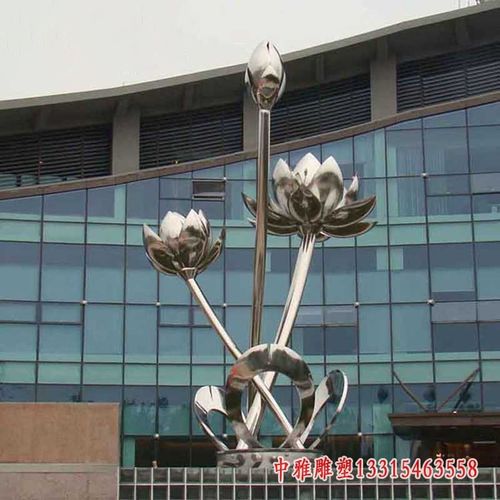 雕塑 不锈钢荷花雕塑厂家 大型莲花雕塑