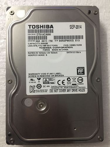 库存东芝500g监控硬盘电脑专用专用机机械7200转机械硬盘