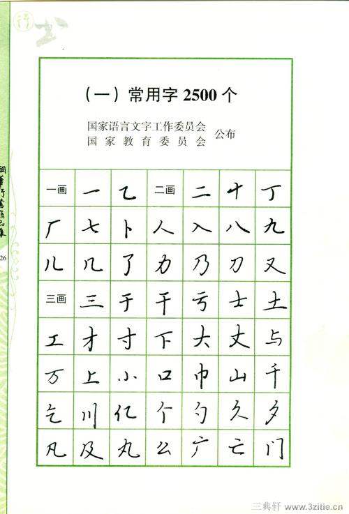 常用行书范字钢笔字帖
