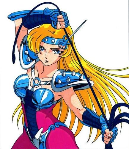 白银圣斗士魔铃,另一个就是和星矢相爱相杀的蛇夫座白银圣斗士莎尔娜