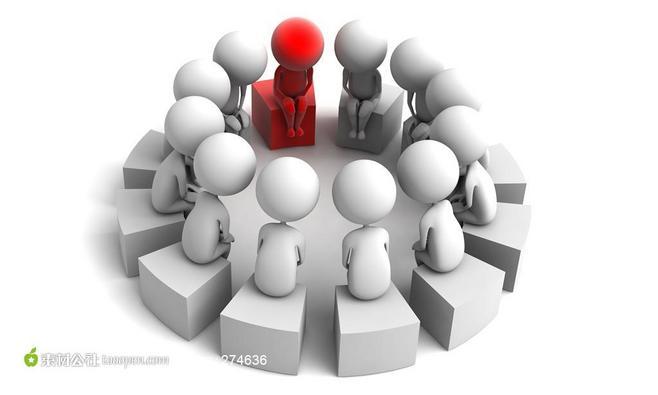 围坐在一起的3d小人创意高清图片设计背景