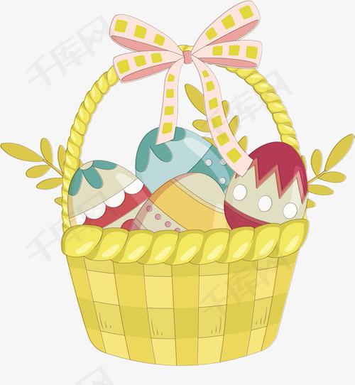 卡通篮子矢量图下载