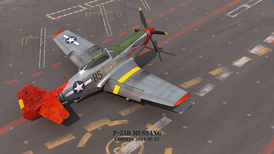 红色机尾redtails332大队涂装p51d北美野马