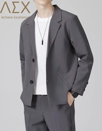 海澜之家旗下品牌aex西服套装男士修身休闲小西装夏.