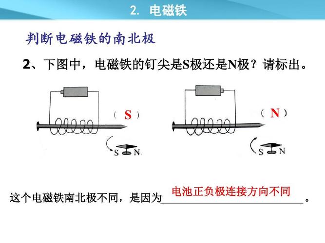 请标出. s n 这个电磁铁南北极不同