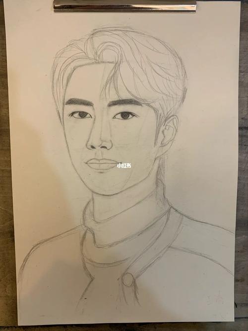 王一博人像素描_素描_绘画_王一博_北京798艺术区攻略