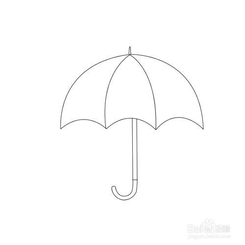 如何画雨伞简笔画