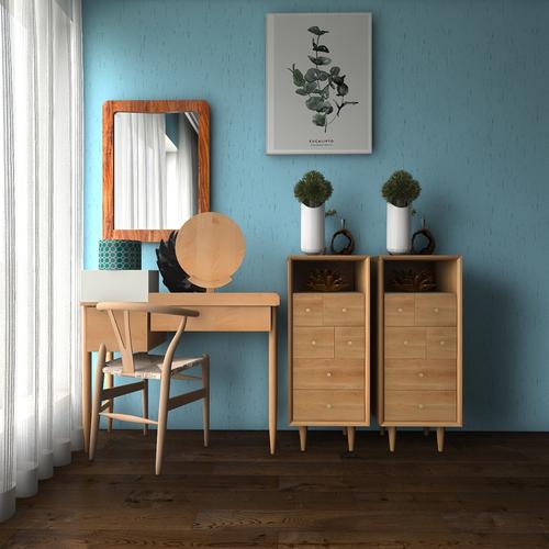 简约混搭风卧室梳妆一角