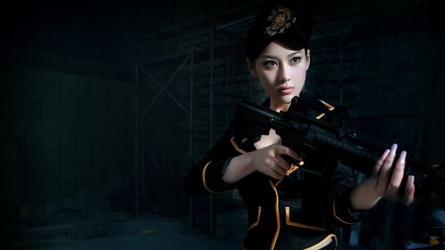 一组分辨率1600x900张馨予穿越火线壁纸图片下载,喜欢性感女神张馨予