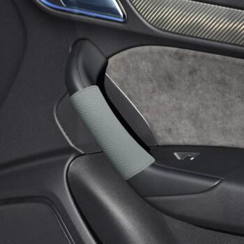 汽车门把手套奥迪a4l a6l a3 q3 q5门把套改装 车门拉手套保护套 灰色