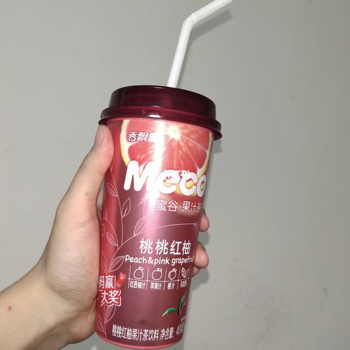 香飘飘meco蜜谷果汁茶饮料 桃桃红柚_果汁_香飘飘怎么