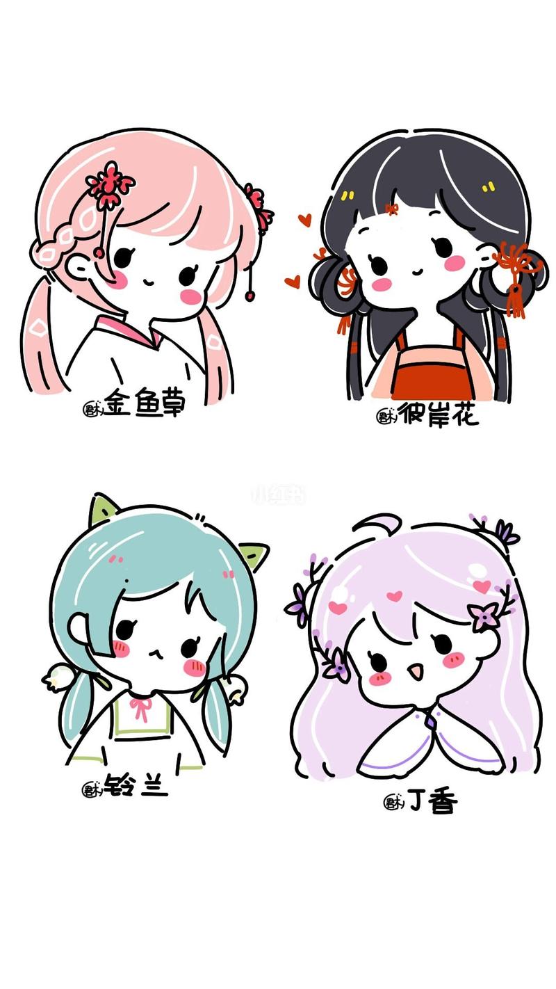 花朵拟人简笔画分享_简笔画_简笔画教程_文化_绘画