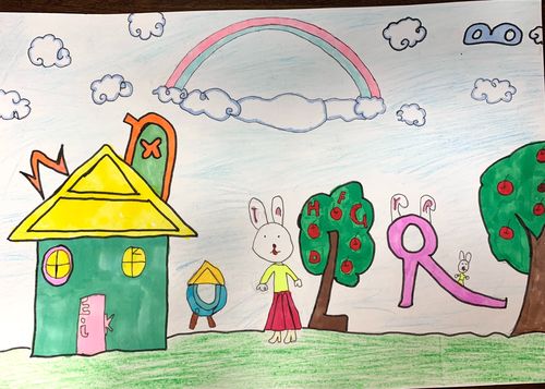 三年级创意英语字母画