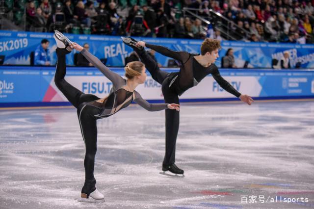 世界大学生运动会花样滑冰双人短节目 俄罗斯帅哥美女