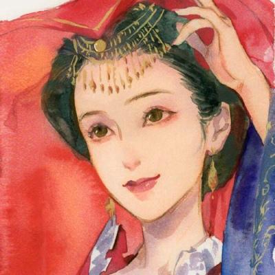 手绘古风头像女生