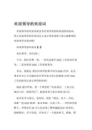 欢迎领导的欢迎词.doc 7页