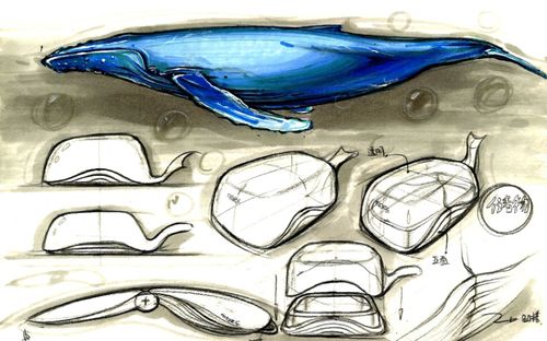 仿生设计的可实现性五草图方案深化电熨斗造型推敲工业设计手绘产品