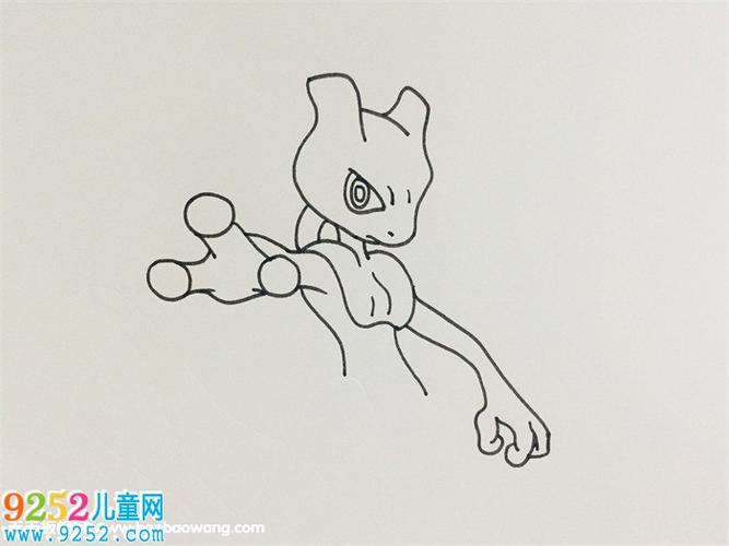 超梦怎么画? 精灵宝可梦简笔画