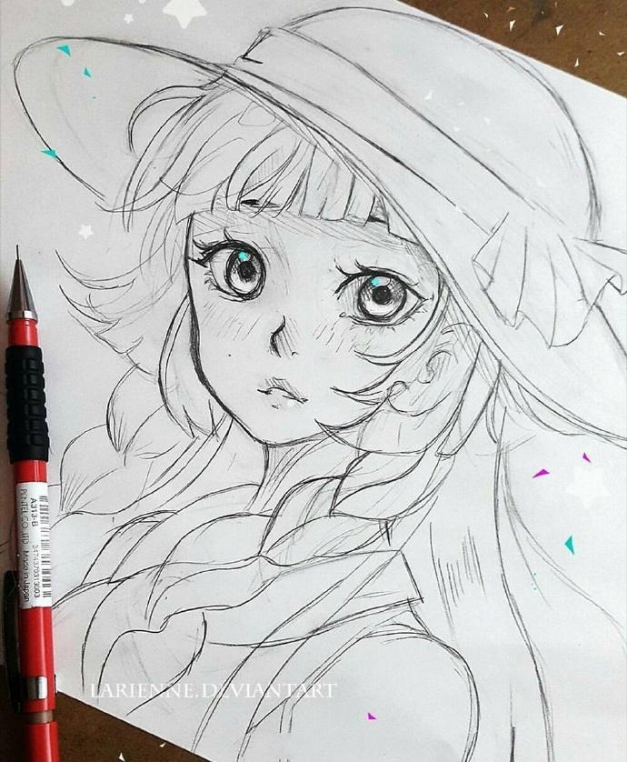 简单的动漫人物铅笔画,自动铅笔画出来的漫画人物