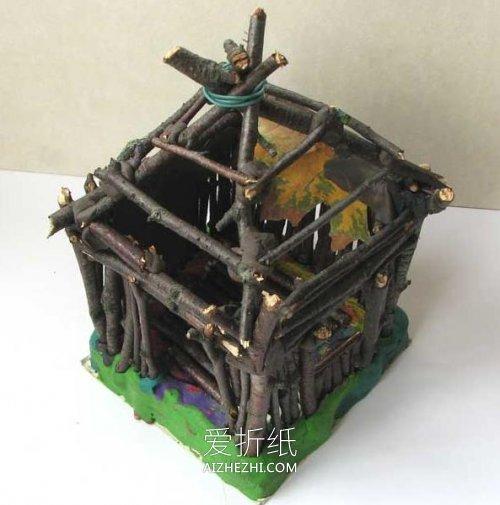 怎么做小木屋的方法 树枝手工制作小房子