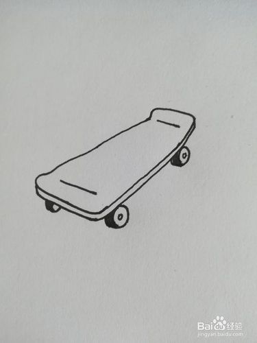 手绘滑板车简笔画 简笔画图片大全-蒲城教育文学网