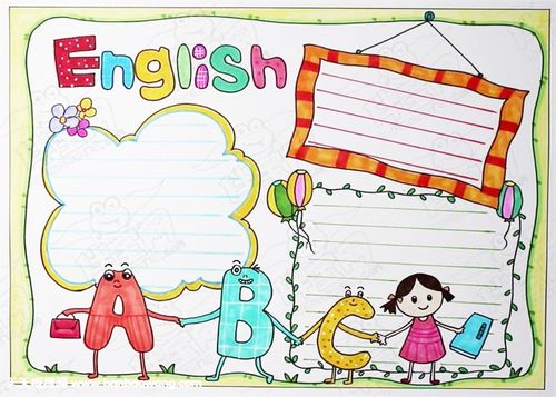 精选14张英语手抄报图片大全,通用英语手抄报模板素材