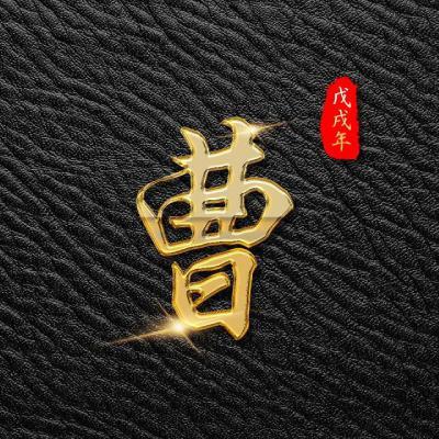 立体皮质百家姓微信头像,镀金字喜欢你就来