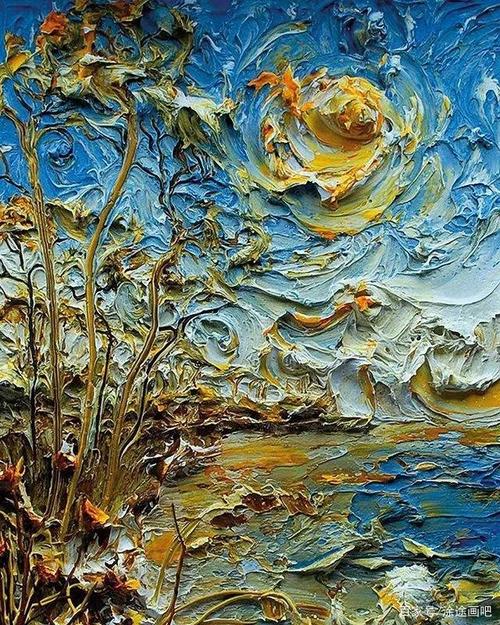 油画的肌理绘画表现