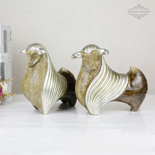 美式乡村厂家直销家居饰品 爆款抽象情侣羊摆件 厂家现货混批6212