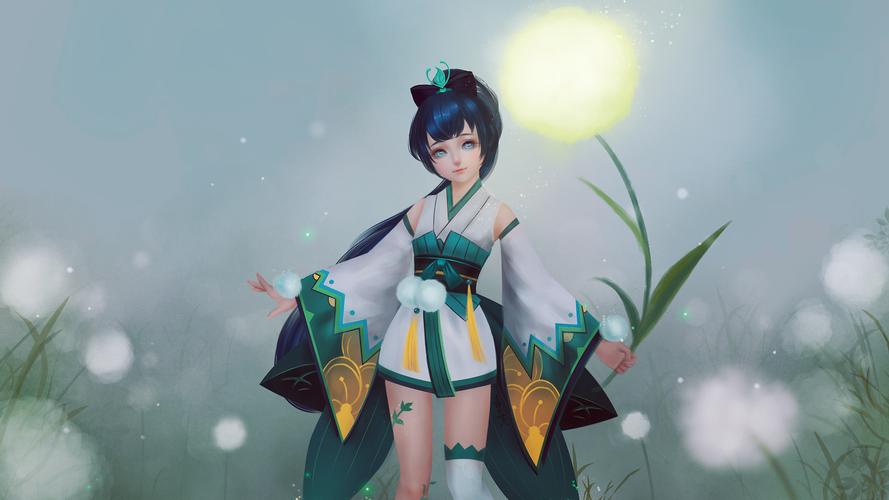 萤草cos道具_阴阳师cos萤草道具_萤草cos假发_ 萤